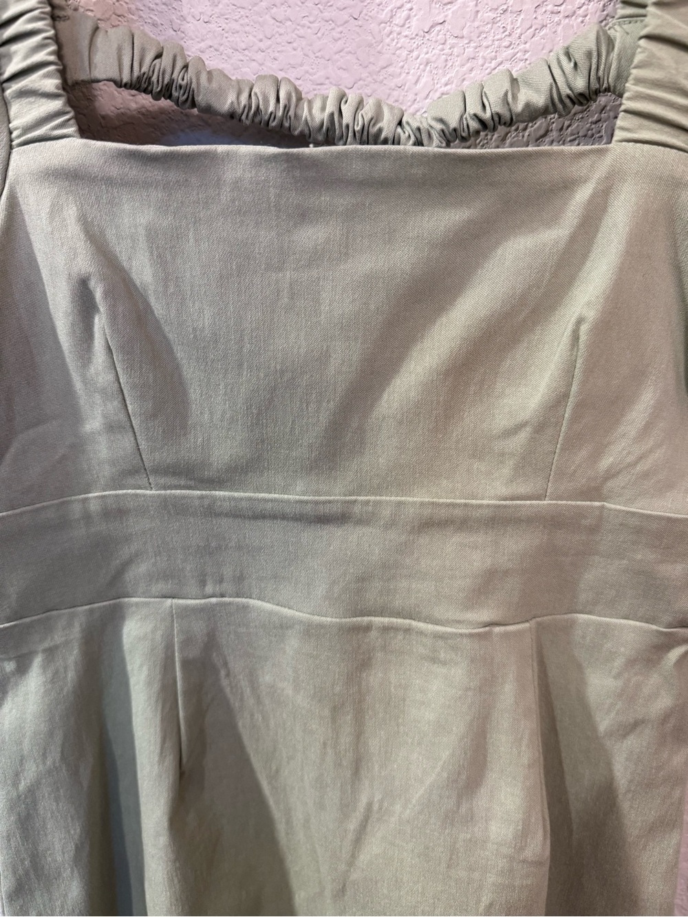 Steve Madden Sage Green Puff Sleeve Mini Dress | Cottagecore & Clean Girl - Picture 3 of 11